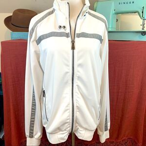 Guess track style zip jacket with silver accents